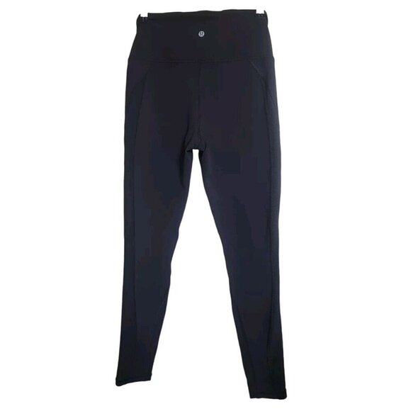 Lululemon Legging Women 8 Black Wunder Under Hi-Rise 28" Rib Crossfit Athleisure - Picture 2 of 9